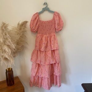loveshackfancy Simone Smocked Dress XS